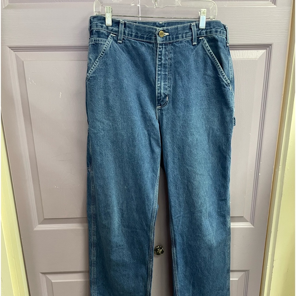 Carhartt B13 - Washed Denim Loose Fit Jean mens size 34x 32.